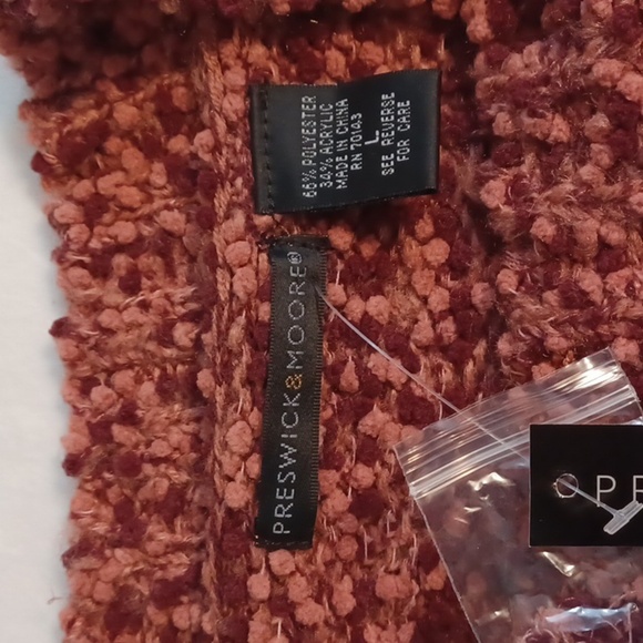 Womans Preswick & Moore Orange Fall Soft Knit Long Sleeve Sweater L New - Picture 3 of 8